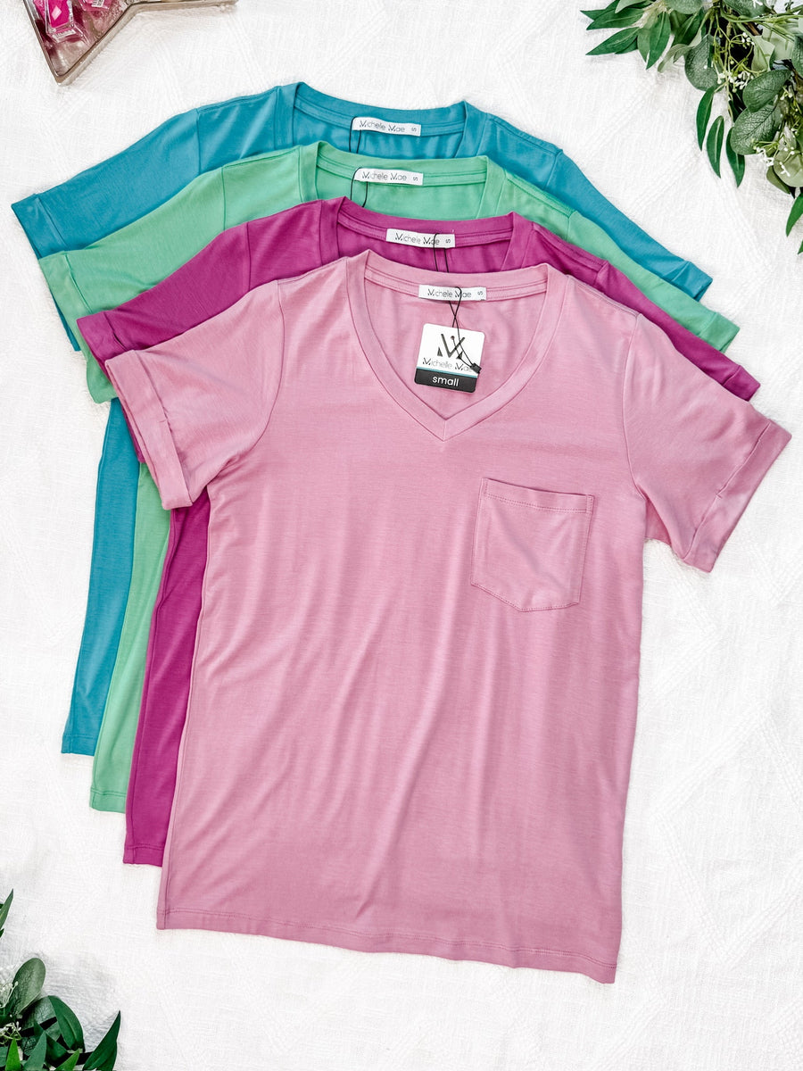 WAREHOUSE Sophie Pocket Tee - Magenta