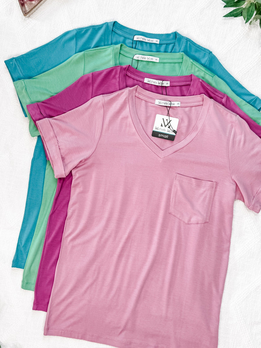 WAREHOUSE Sophie Pocket Tee - Magenta