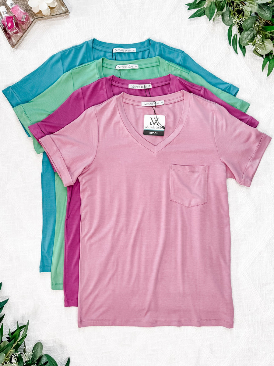 WAREHOUSE Sophie Pocket Tee - Magenta