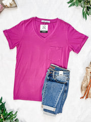 WAREHOUSE Sophie Pocket Tee - Magenta