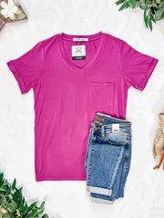 WAREHOUSE Sophie Pocket Tee - Magenta