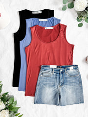 IN STOCK Luxe Crew Tank - Black