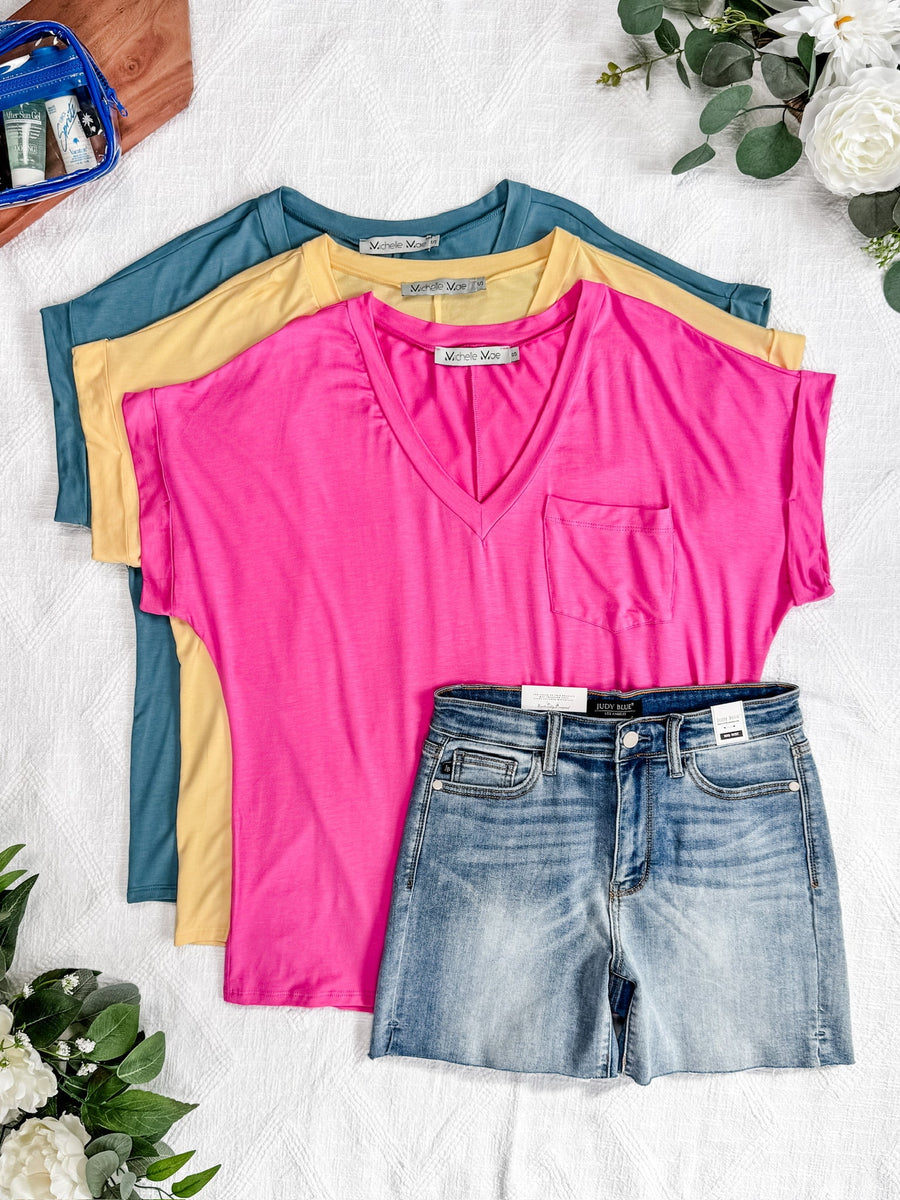 IN STOCK Sierra Pocket Top - 80’s Pink