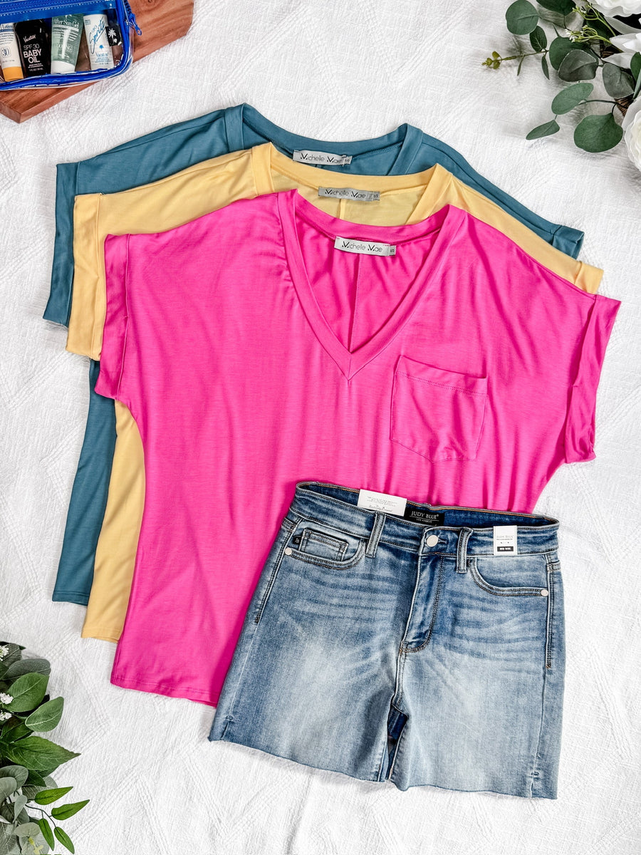 IN STOCK Sierra Pocket Top - 80’s Pink
