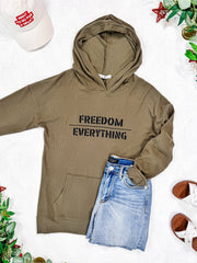 WAREHOUSE Corrine Embroidered Hoodie - Freedom Over Everything