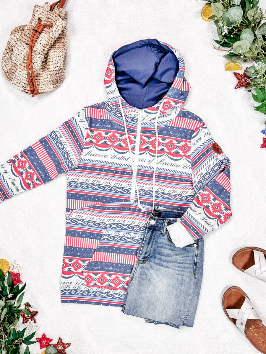 WAREHOUSE HalfZip Hoodie - American Roots