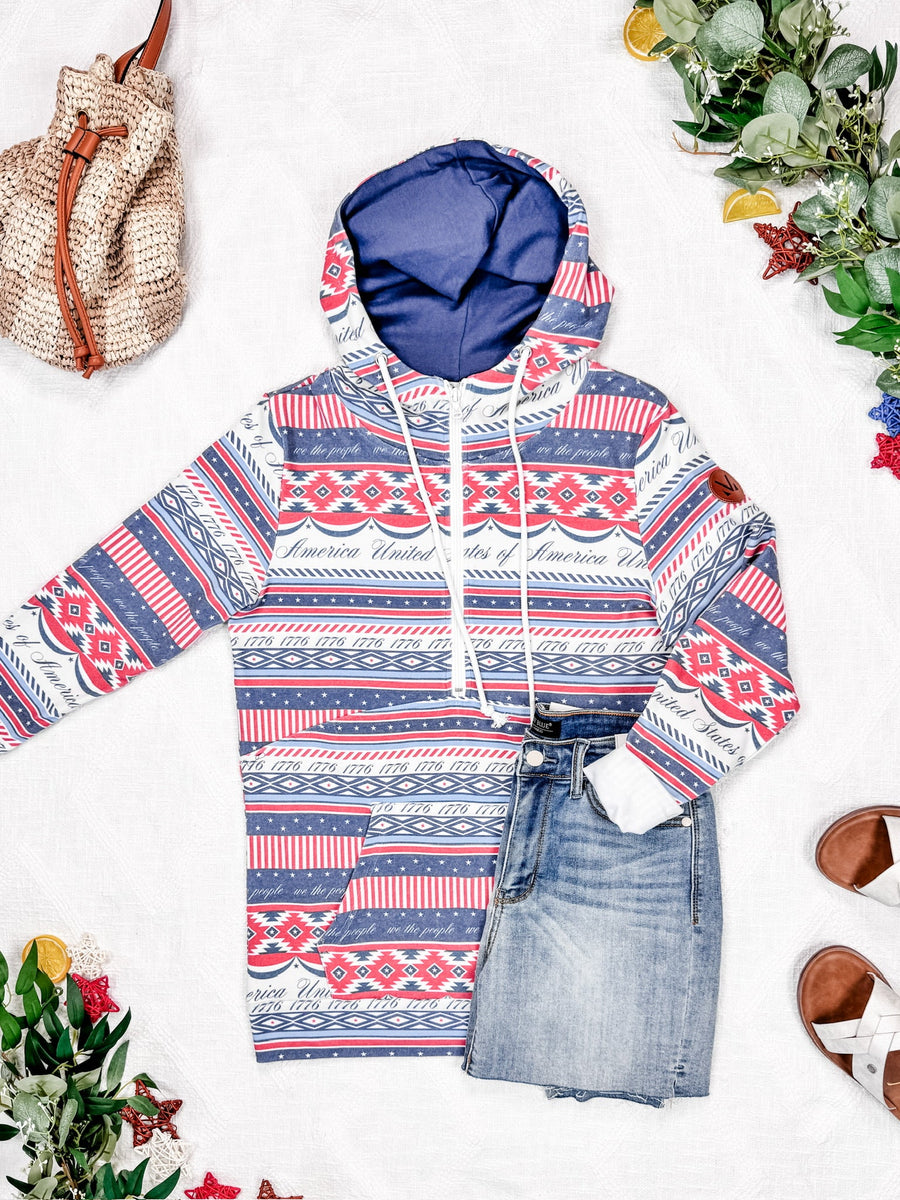 WAREHOUSE HalfZip Hoodie - American Roots