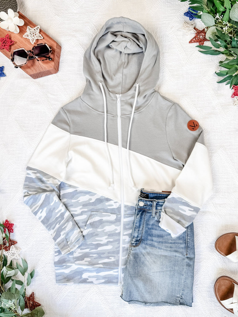 WAREHOUSE Colorblock Fullzip - Camo