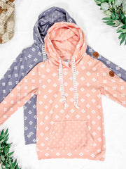 WAREHOUSE Hailey Pullover Hoodie - Coral Floral