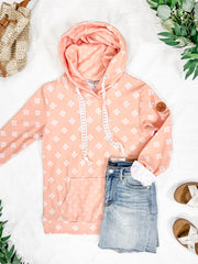 WAREHOUSE Hailey Pullover Hoodie - Coral Floral