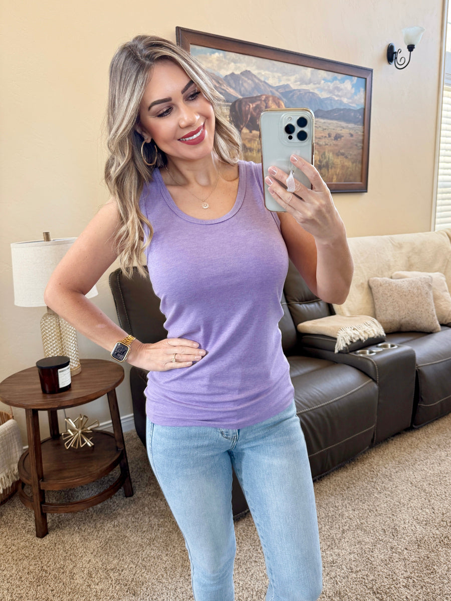 WAREHOUSE Ava Tank - Heathered Lavender