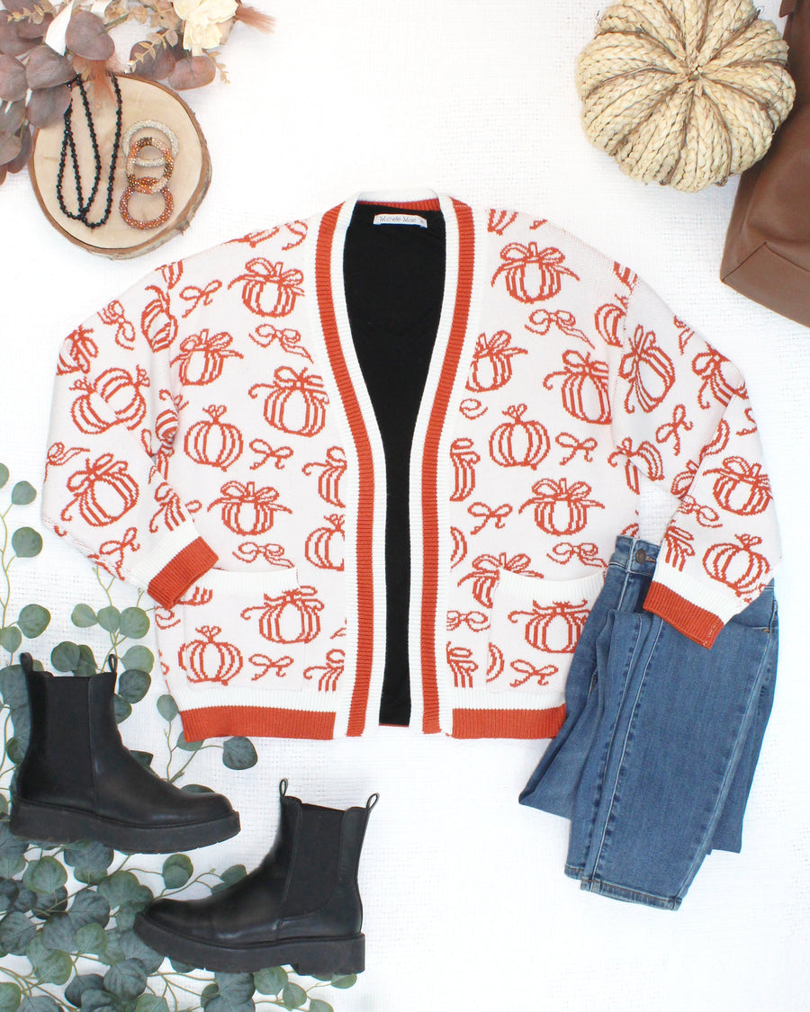 WAREHOUSE ONLY Pumpkins Pocket Cardigan