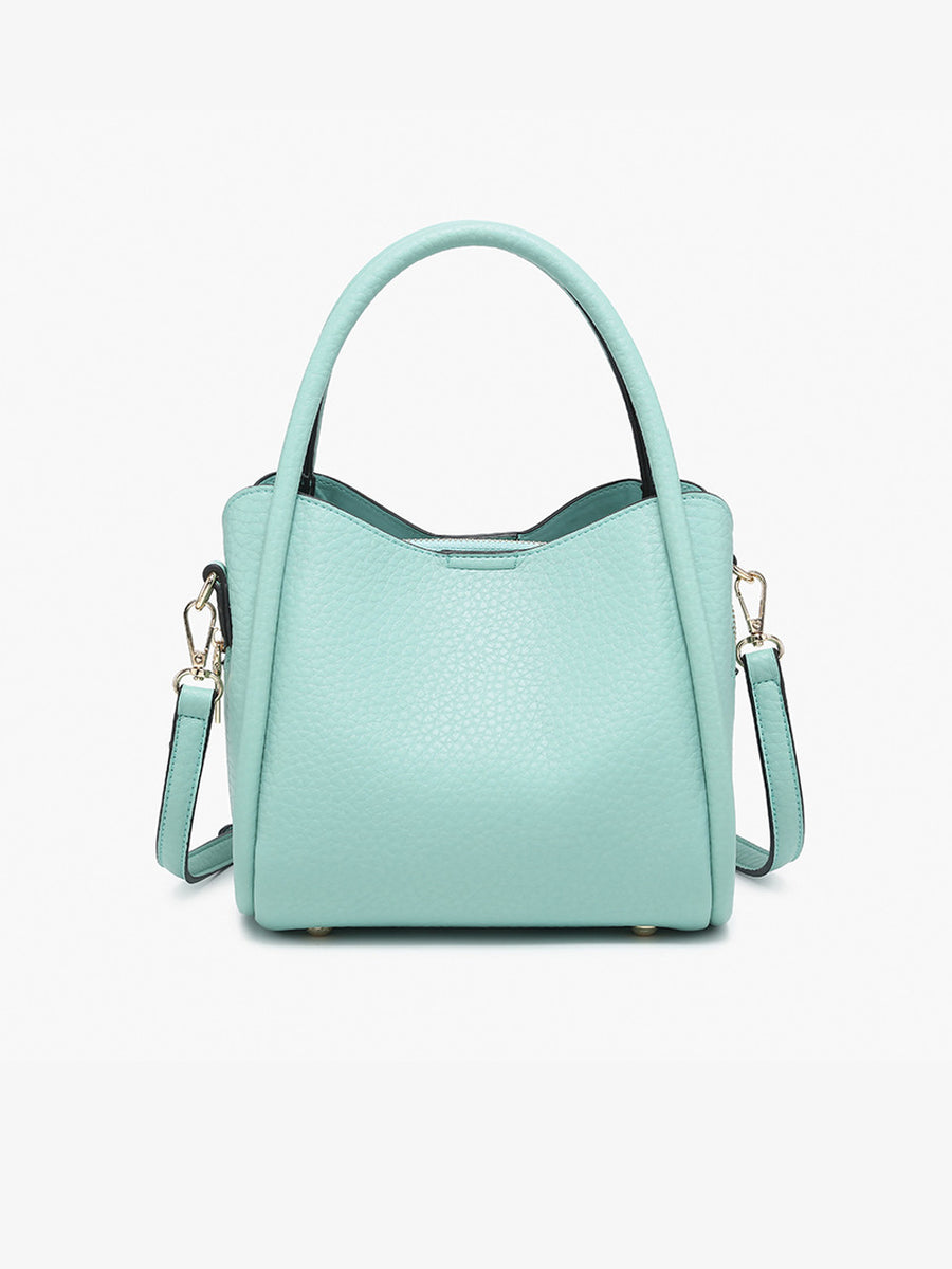Ruby 3-Compartment Satchel w/ Dual Handles- Sea Foam