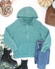 WAREHOUSE ONLY Ryker Vintage Wash Hoodie- Teal