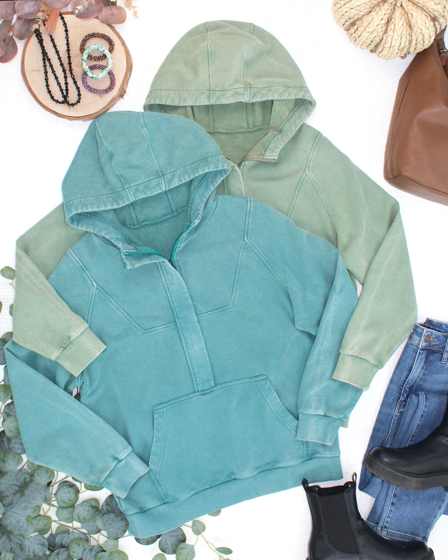 WAREHOUSE ONLY Ryker Vintage Wash Hoodie- Olive