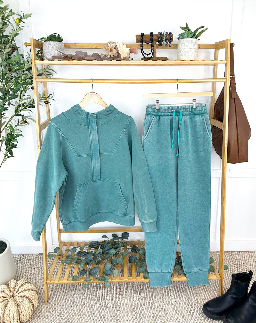 WAREHOUSE ONLY Vintage Wash Joggers - Teal