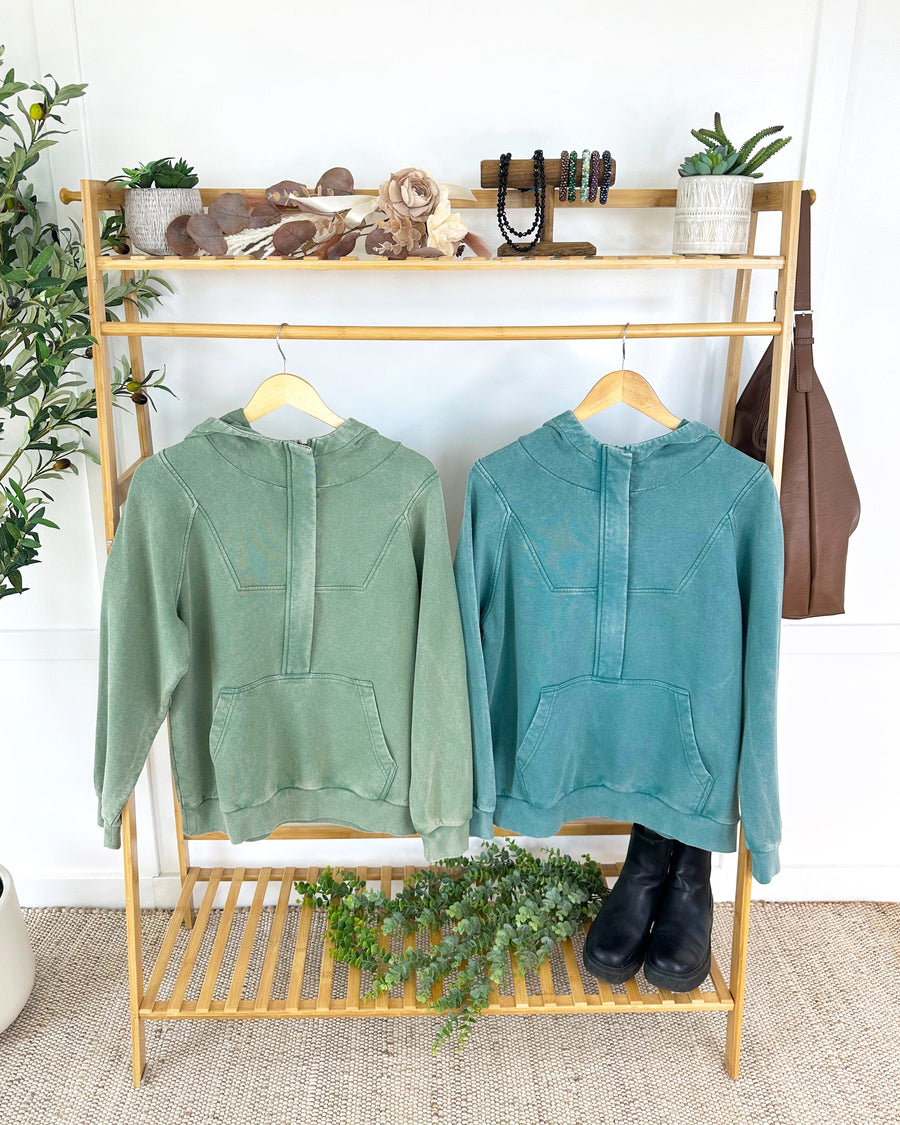 WAREHOUSE ONLY Ryker Vintage Wash Hoodie- Olive