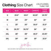 Lola Flannel Tunic Top- Brown