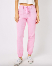 Pink Garment Dyed Joggers