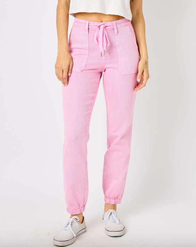 Pink Garment Dyed Joggers FINAL SALE