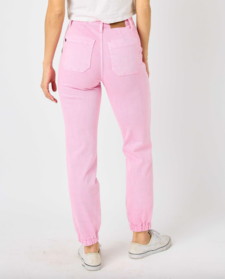 Pink Garment Dyed Joggers FINAL SALE
