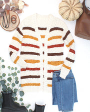 WAREHOUSE ONLY Fall Striped Cardigan