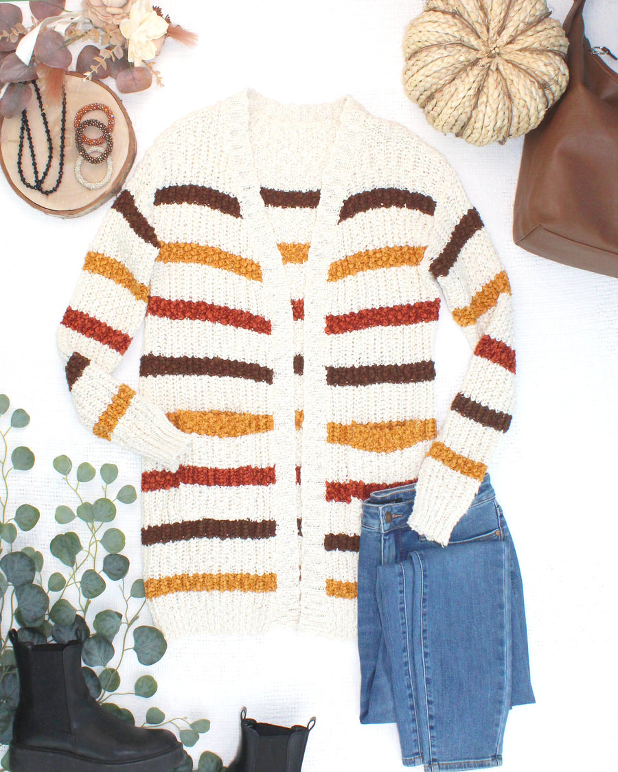 WAREHOUSE ONLY Fall Striped Cardigan