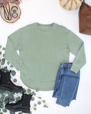 WAREHOUSE ONLY Vintage Wash Pullover - Olive