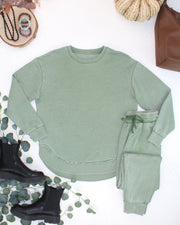 WAREHOUSE ONLY Vintage Wash Pullover - Olive