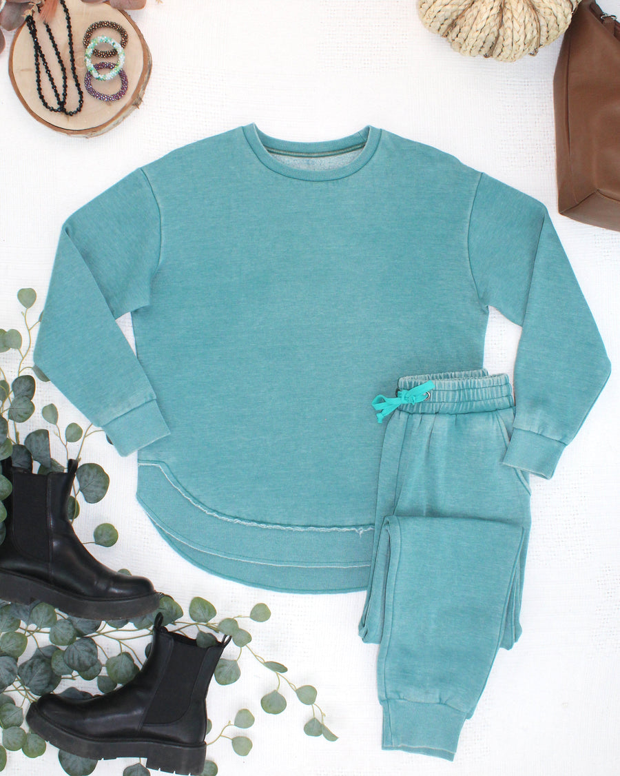 WAREHOUSE ONLY Vintage Wash Joggers - Teal