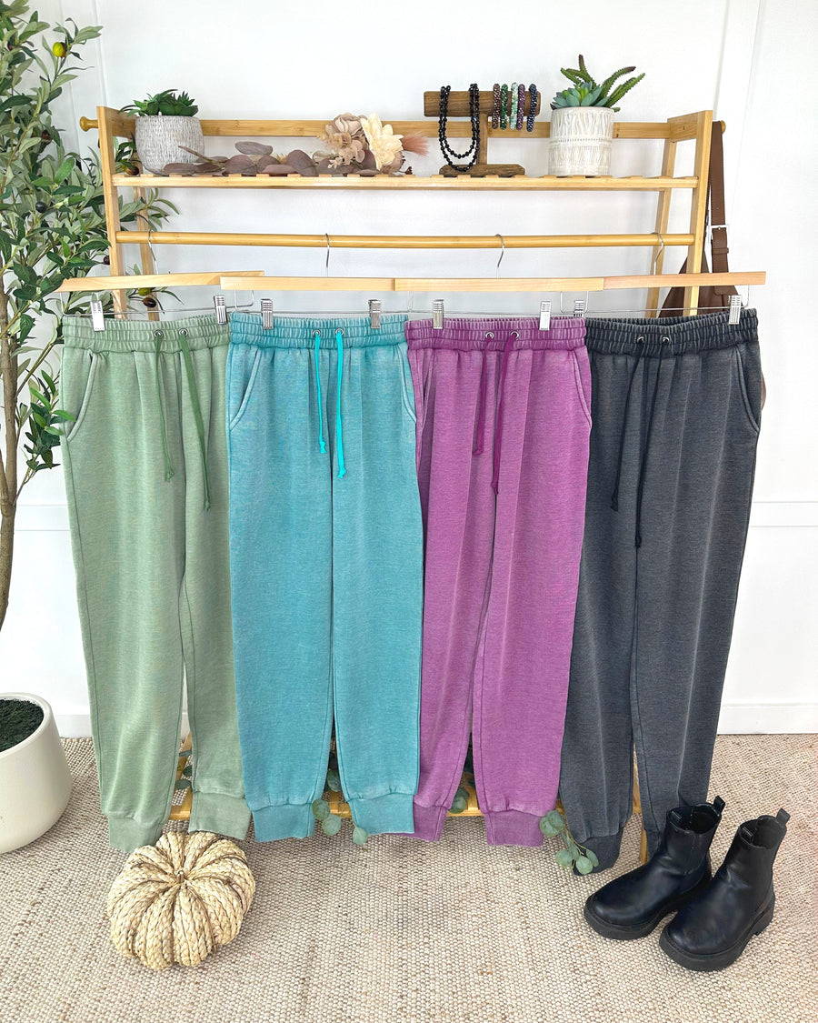 WAREHOUSE ONLY Vintage Wash Joggers - Teal