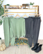 WAREHOUSE ONLY Vintage Wash Pullover - Olive