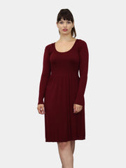 Knee Length Long Sleeve Dress
