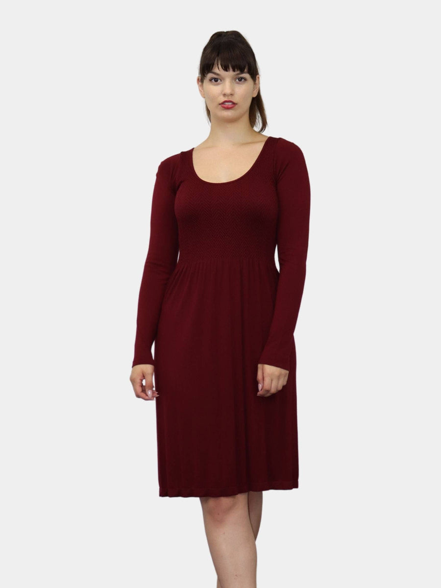 Knee Length Long Sleeve Dress