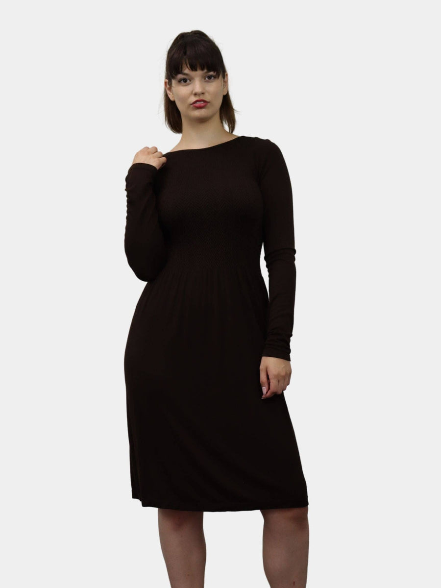 Knee Length Long Sleeve Dress