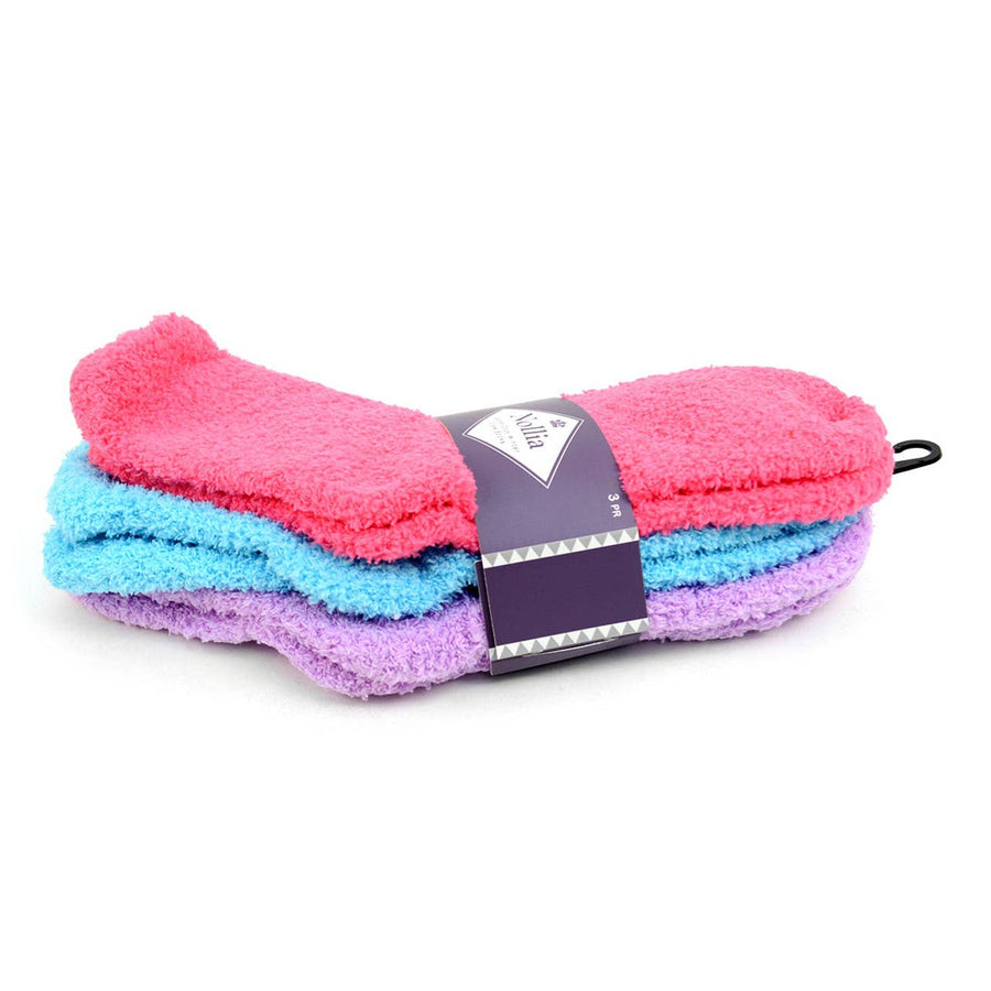 Women's Solid Bright Color Warm Fuzzy Socks
