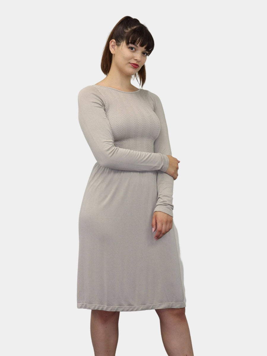 Knee Length Long Sleeve Dress