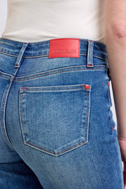 Plaid Print Cuff Boyfriend