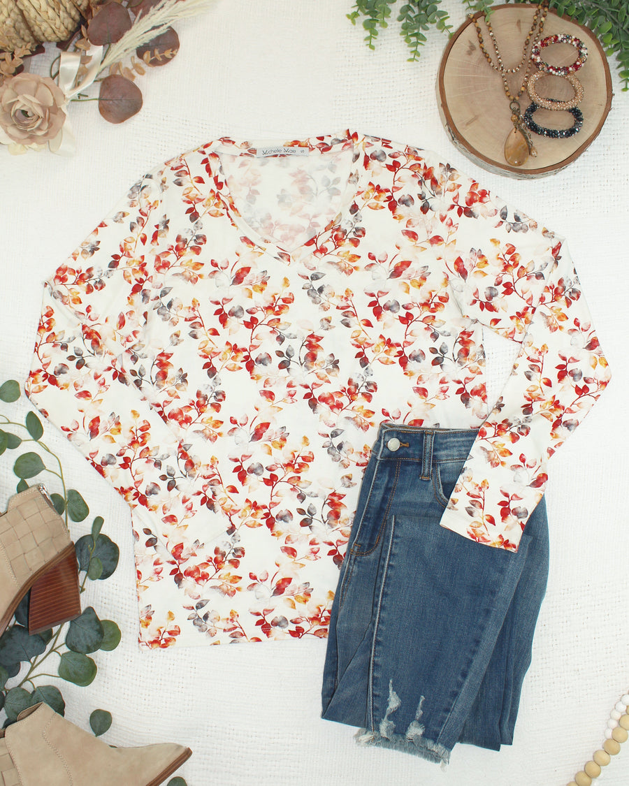 WAREHOUSE ONLY Larissa Long Sleeve - Autumn Watercolor