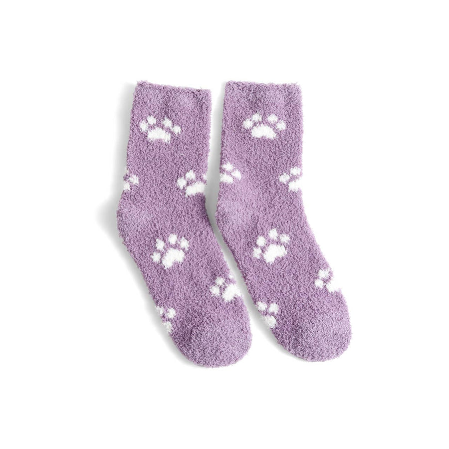 Lavender Fuzzy Socks - 3 Pair Set