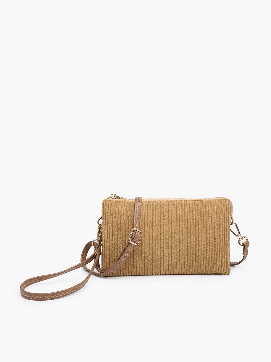 Riley Corduroy Crossbody/Wristet: Blue