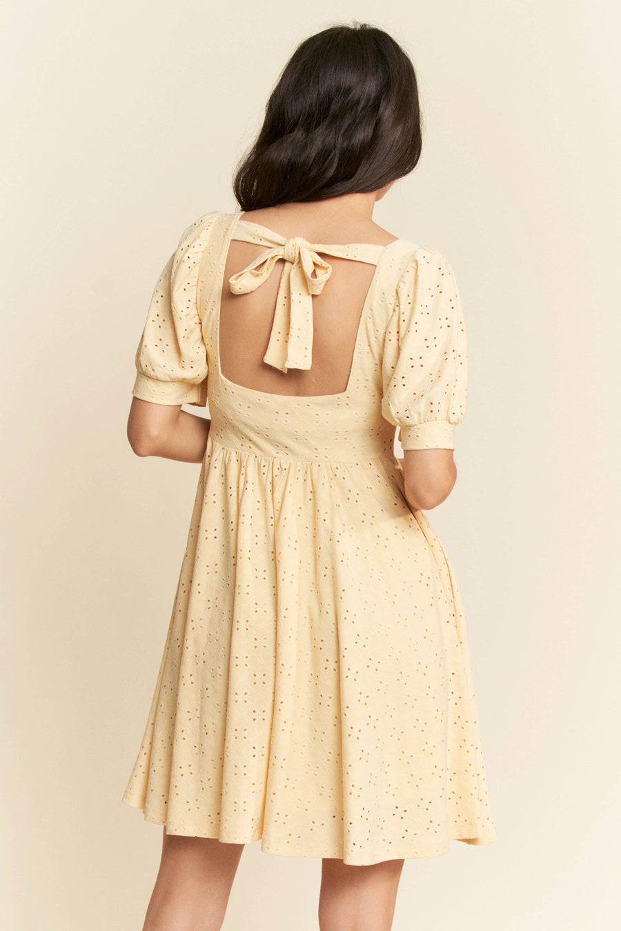 Eyelet Babydoll- Butter Yellow