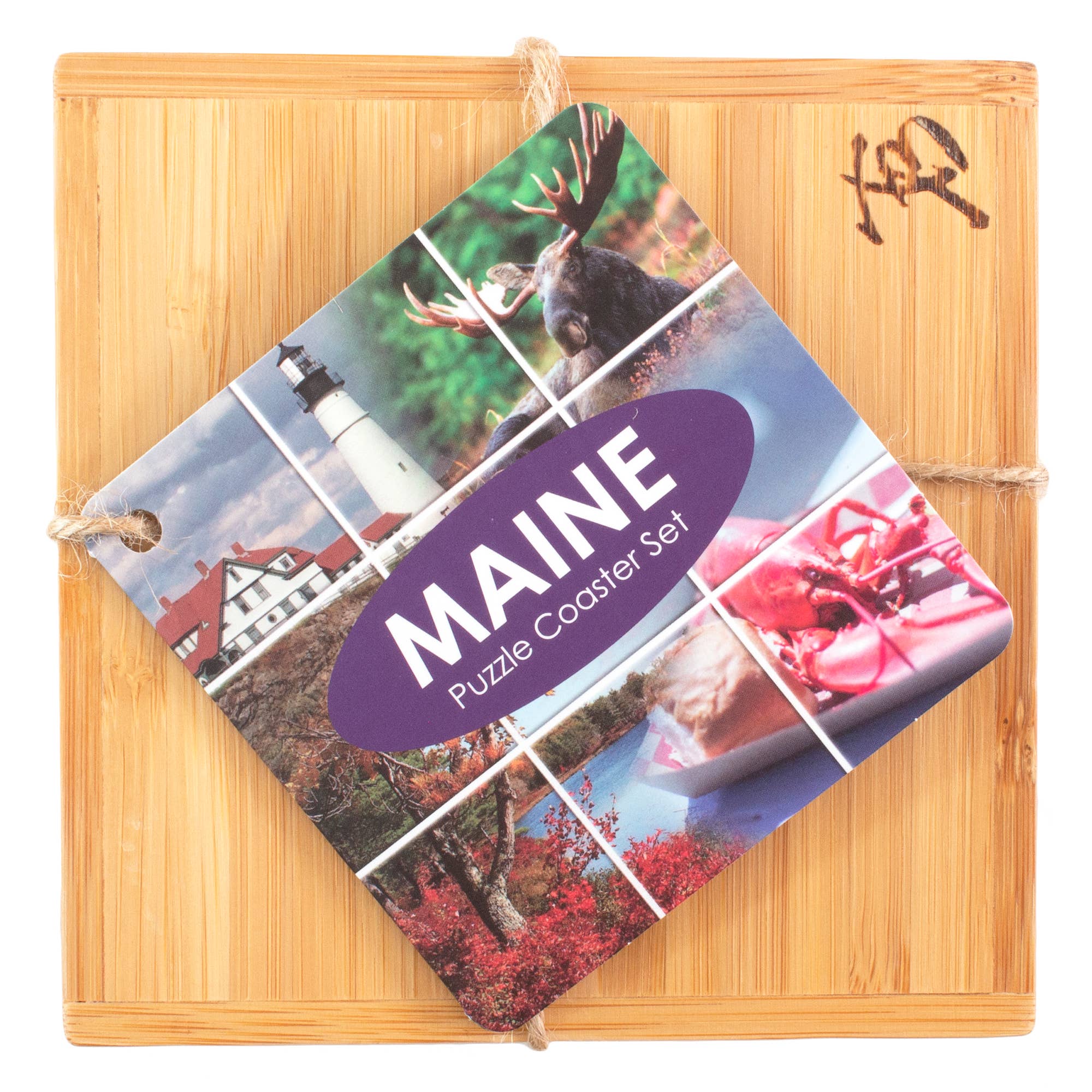 Maine Puzzle 4-Pc. Coaster Set with Case