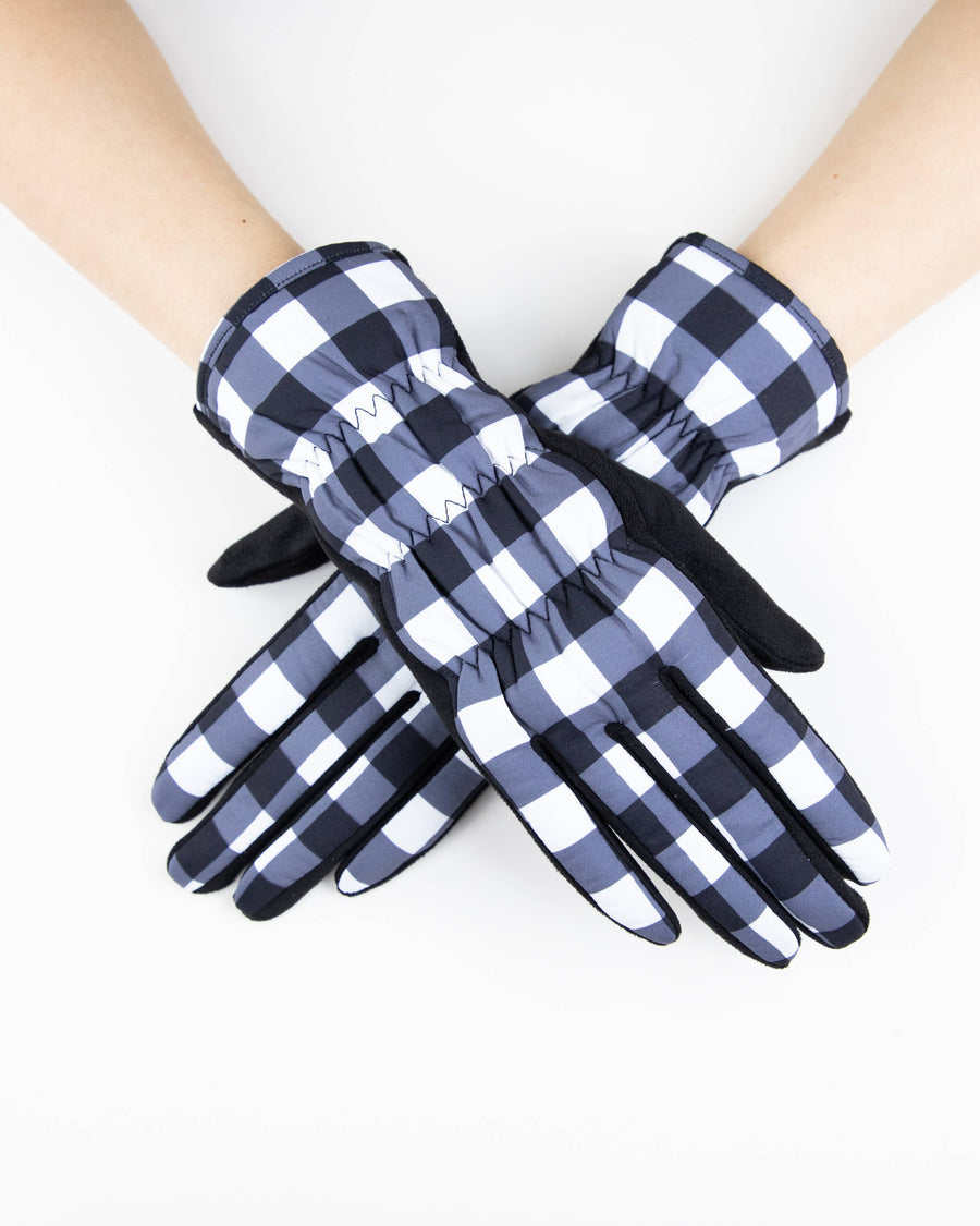 Plaid Puffer Gloves