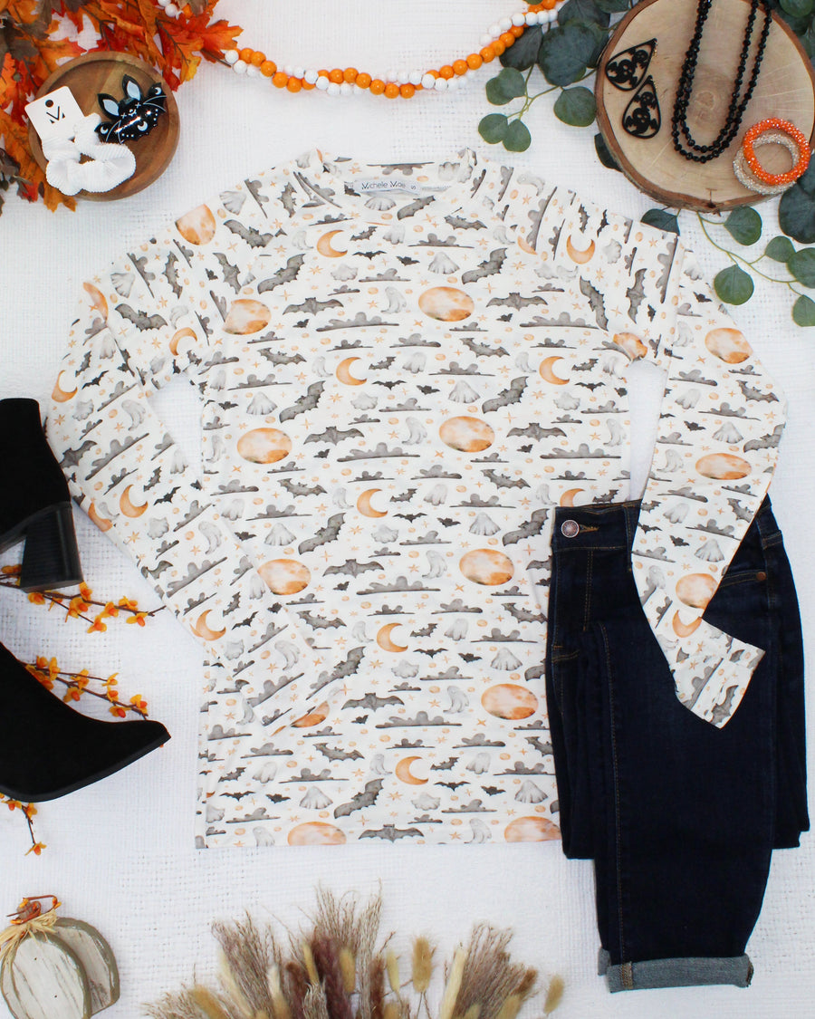 WAREHOUSE ONLY Blair Long Sleeve Top - Haunted Halloween