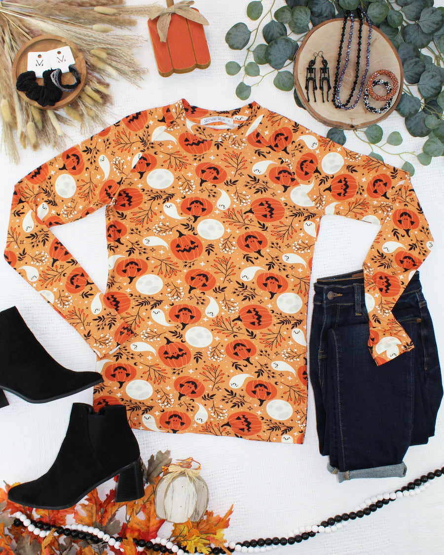 WAREHOUSE ONLY Blair Long Sleeve Top - Spooky Autumn