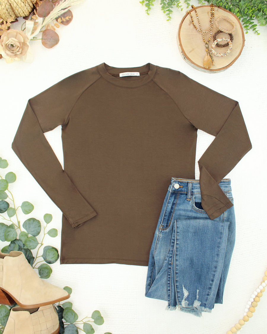 WAREHOUSE ONLY Blair Long Sleeve Top - Brown
