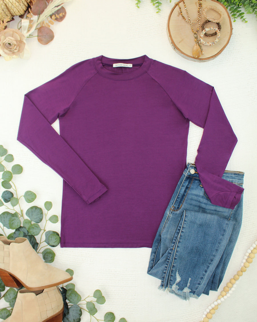 WAREHOUSE ONLY Blair Long Sleeve Top - Purple