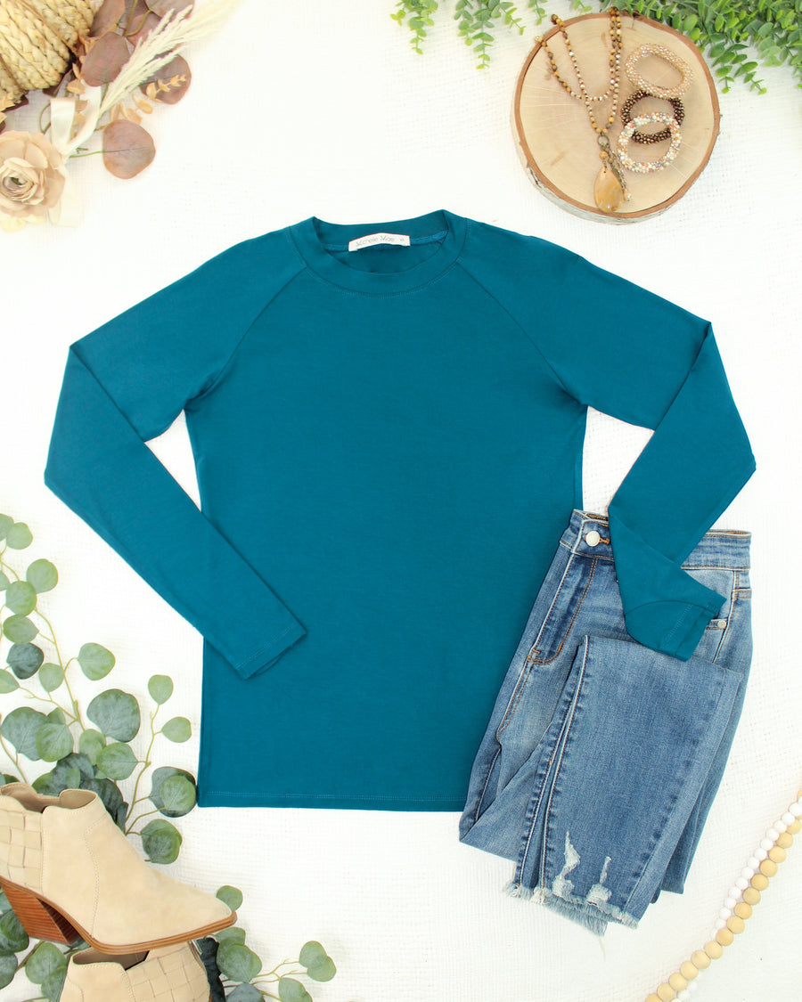 WAREHOUSE ONLY Blair Long Sleeve Top - Teal