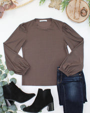WAREHOUSE ONLY Miranda Dot Top - Brown